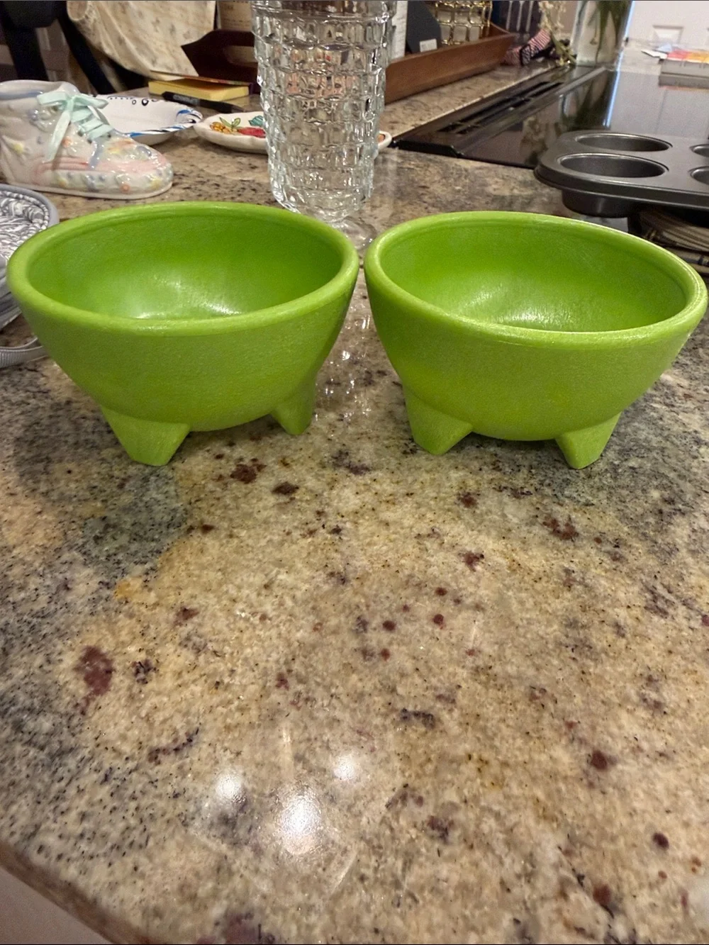 New green Salsa bowls set of 2